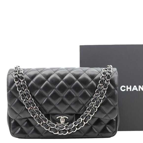 Chanel  Classic Double Flap Leather Shoulder Bag Black - Picture 3 of 14